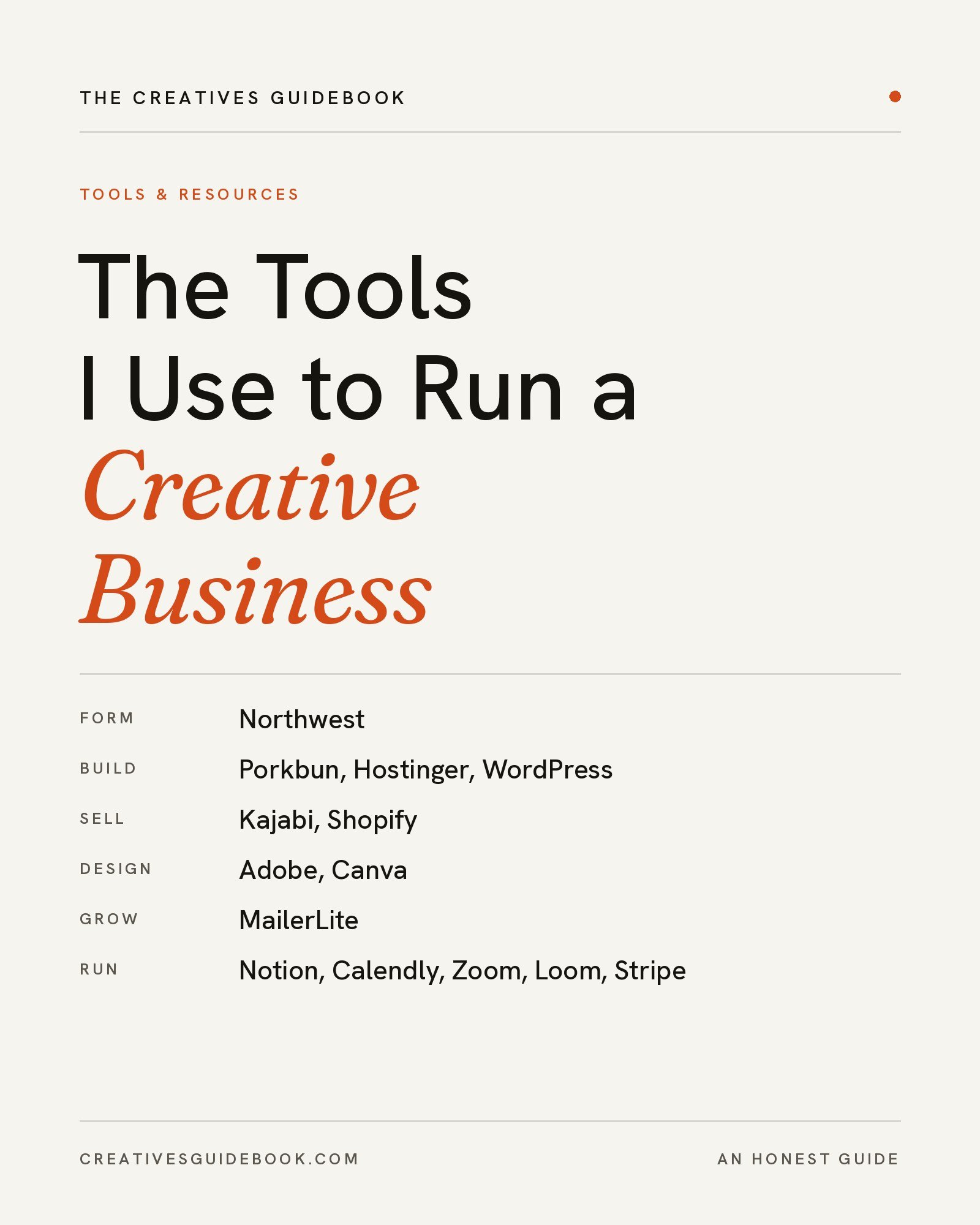 The Tools I Use to Run a Creative Business